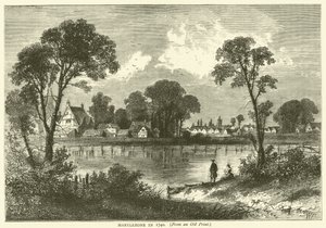 Marylebone 1740-ben, egy régi nyomtatványból alkotó: English School